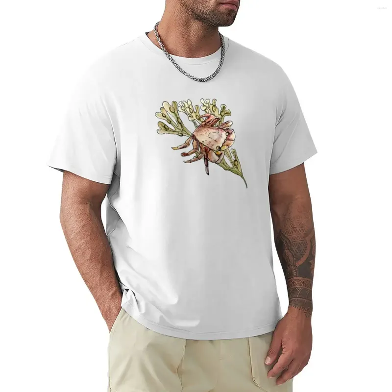 Men's Polos West Crab With Seaweed T-Shirt Edition Quick-drying Mens Big And Tall T Shirts