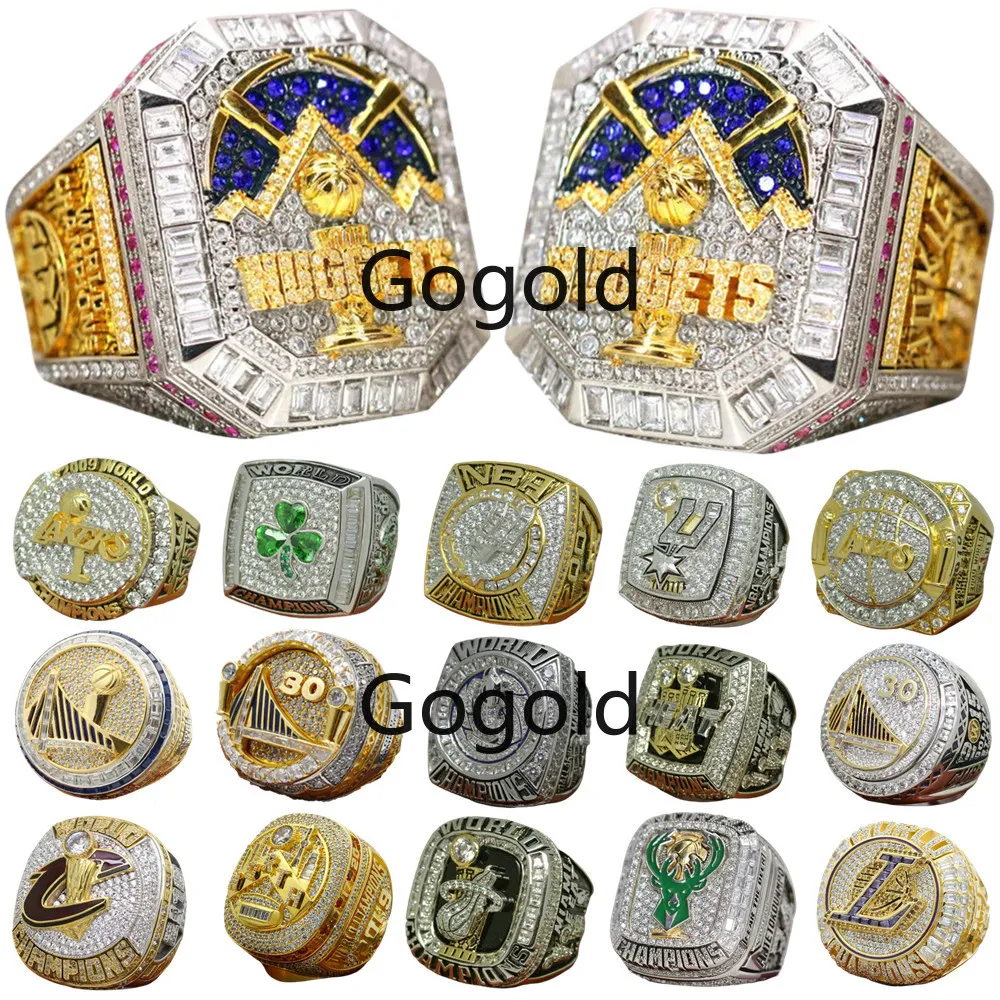 Designer World Basketball Championship Ring Set Luxury 14k Gold Nuggets Team Jokic Champions Rings for Men Women Diamond Sport Jewelry