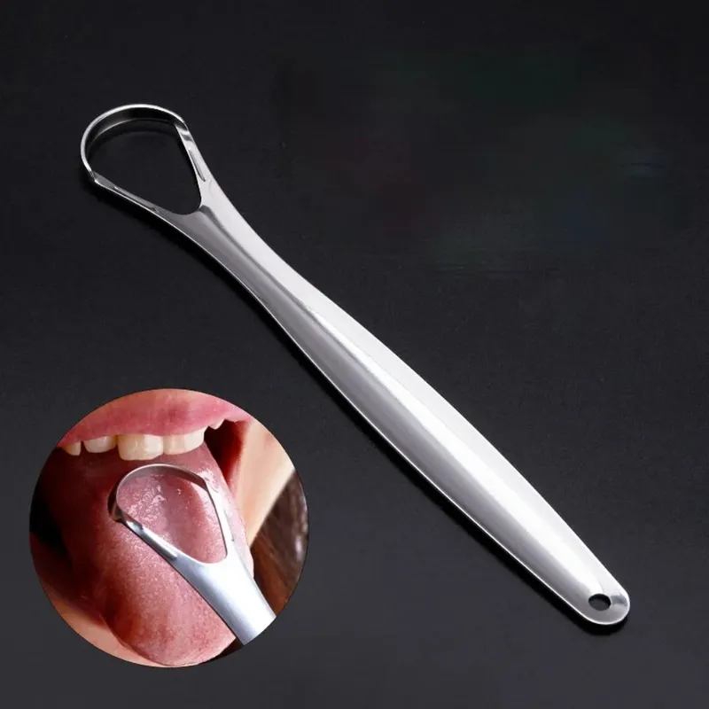 NEW 2024 Useful Tongue Scraper Stainless Steel Oral Tongue Cleaner Medical Mouth Brush Reusable Fresh Breath Maker