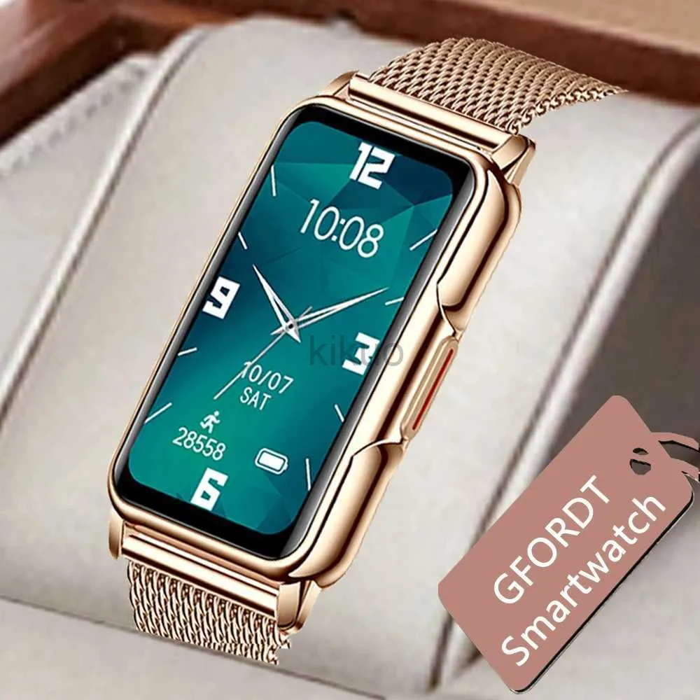 Wristwatches Gfordt Ladies Smart Watch Women Luxury Diamond Watches معدل ضربات القلب مراقبة اللياقة البدنية متتبع Smartwatch لـ Huawei Xiaomi Phone 24329