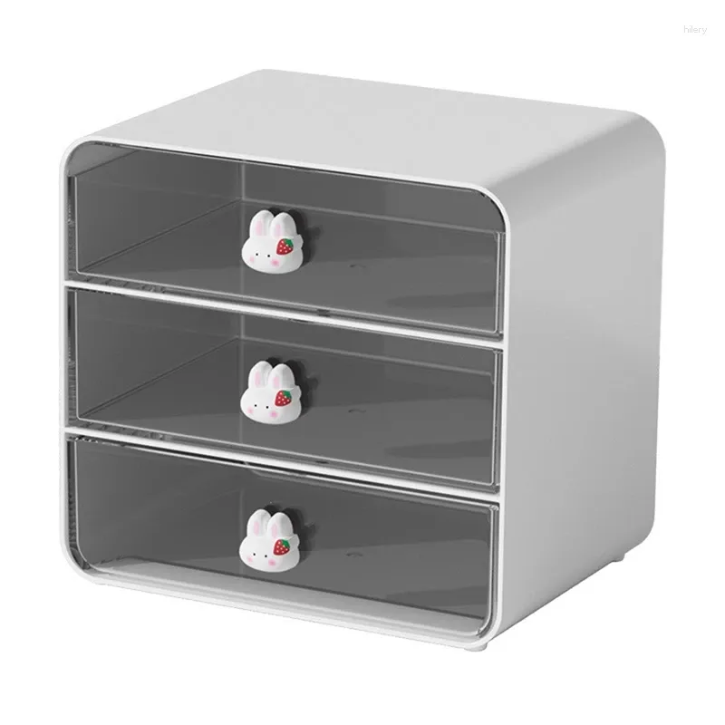 Storage Boxes 3 Tiers Makeup Organizer Holder Cosmetic Box Bathroom Countertop Desk With Drawers