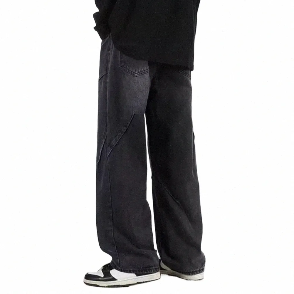 Deform-Resistant Wide Leg Jeans - Mens & Womens High Waist