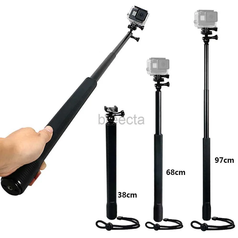 Selfie Monopods Go Pro Hero El Grande Verlengpaal Selfie Stick Monopod voor Hero11 10 9 8 7 Hero 6 Hero 5 4 Sessie Yi 4K Accessoires 24329