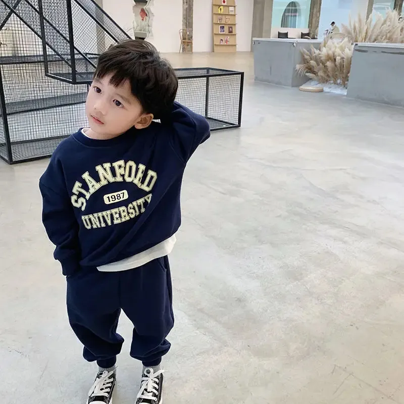 Ragazzi Maglione Completo Abbigliamento autunnale per bambini Bambino Primavera e autunno Sport Autunno Ragazzo Piccoli vestiti 240326