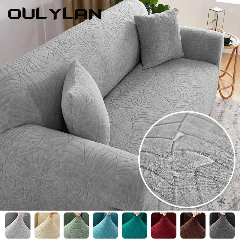 Stoelhoezen Oulylan 1/2/3/4 Zits Seersucker Bank Hoes Hoge Stretch Couch Cover Dikke Hoekbeschermer elastische