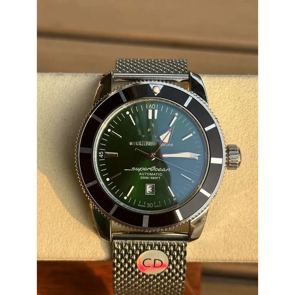Diseñador Superocean Watch Ceamic Bezel Menwatch 5A Relojes de movimiento mecánico automático de alta calidad Correa de acero inoxidable Fecha Montre Berit Luxe con caja de reloj UW8J