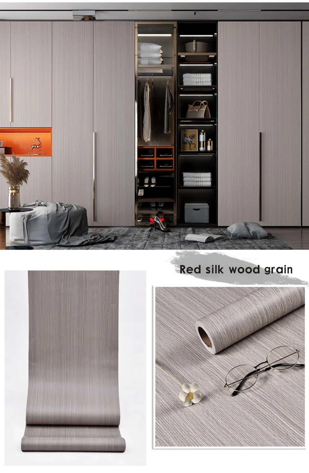 Wood Grain Door Stickers For Wardrobe Cupboard Table... From Ddmymaster ...
