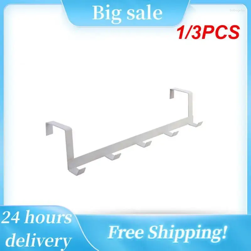 Kitchen Storage 1/3PCS Hooks Over The Door 5 Home Bathroom Organizer Rack Clothes Coat Hat Towel Hanger Accessories