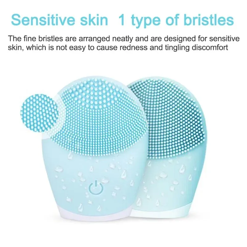 NOUVEAU 2024 Brosse de nettoyage pour le visage en silicone Face électrique Nettoyer Dispositeur Masseur facial Nettoyer pour la peau Sonnaire Brosse de nettoyage des pores profonds