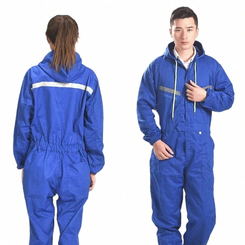 Protective Hooded Coveralls: Raincoat, Dust-Proof Paint Spray Suit,  Reflective Safety Overalls, Work Clothing for Men Women
