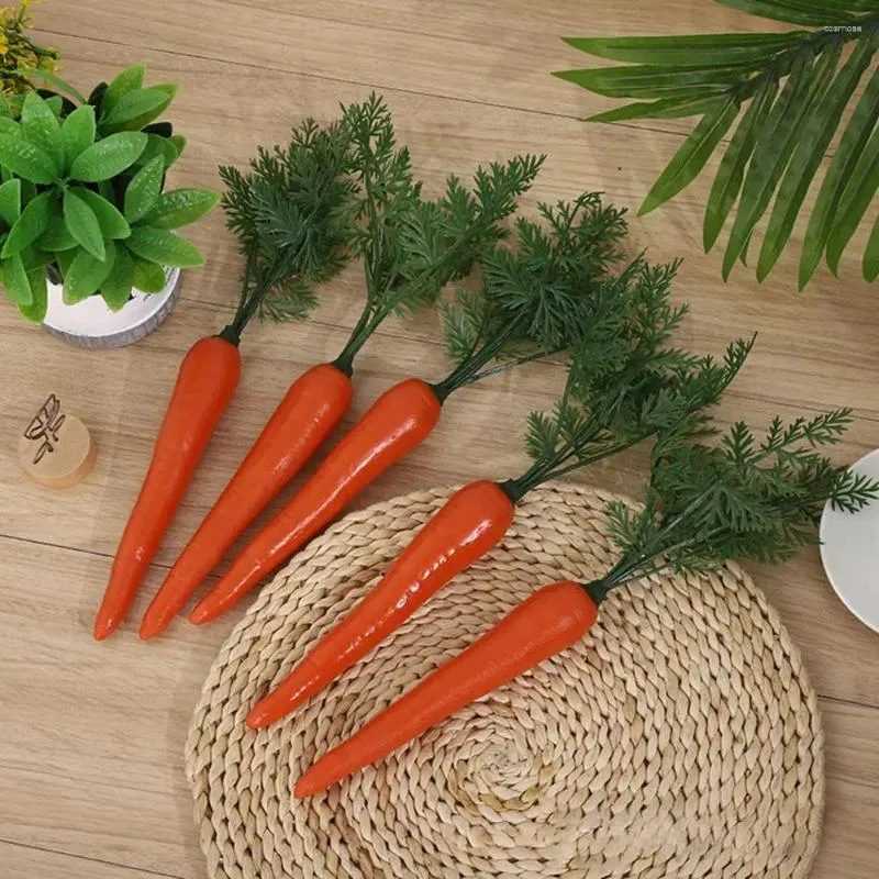 Decorative Flowers Non-fading Artificial Vegetable Orange Color Create Atmosphere Durable Simulation Carrot Model Ornament