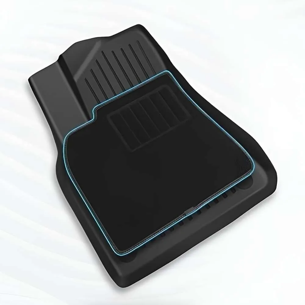 TESLA 2021-2023 TPE 라이너 모델 3 모든 날씨 자동차 액세서리 듀얼 업데이트 된 이중 레이어 바닥 매트 