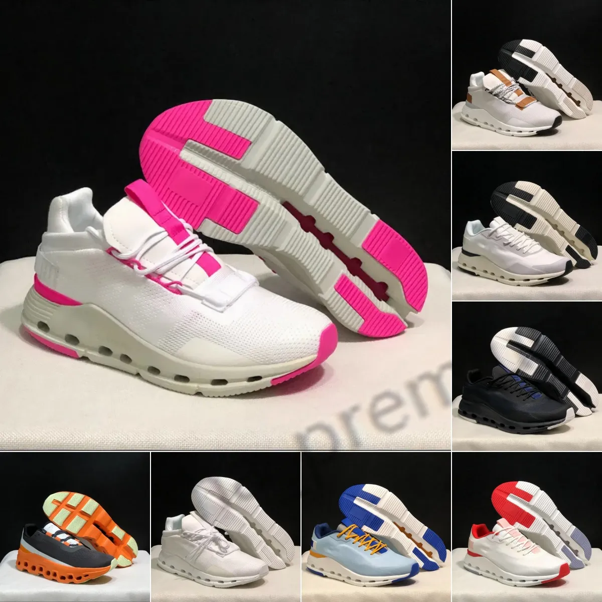 2024 Nuvem Atlético Rosa 5 x X3 Designer Homens Mulheres Runing Sapatos Nova Preto Branco Swift Ultra Light Azul Aqua Flyer Surfer Coulds Trainer Plataforma Sapatos NCL