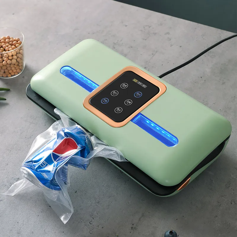 Máquina de embalagem a vácuo automática doméstica portátil, máquina de selagem, pequena máquina inteligente de vedação de plástico para alimentos, manutenção de alimentos frescos