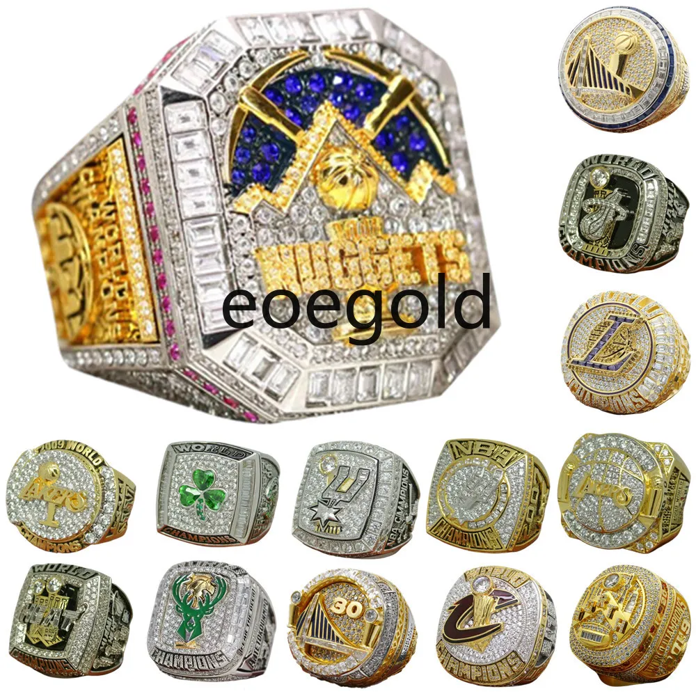 Designer World Basketball Championship Ring Luxury 14k Gold Nuggets Jokic Champions Rings for Men Women Diamond Star Jewelrys