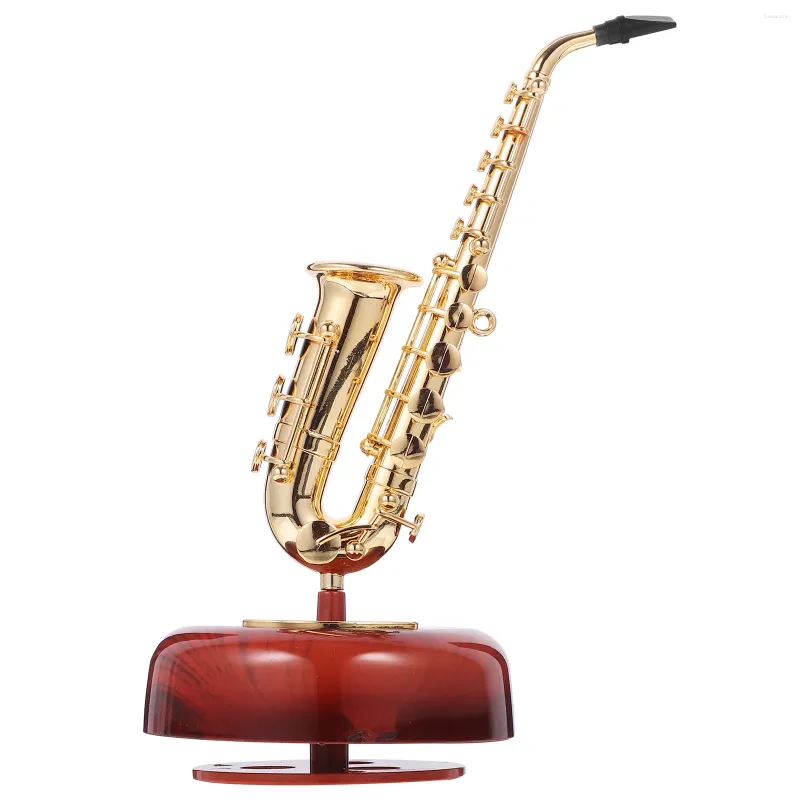 Decorative Figurines Music Instrument Box Decor Lovely Wind-up Desktop Birthday Gift