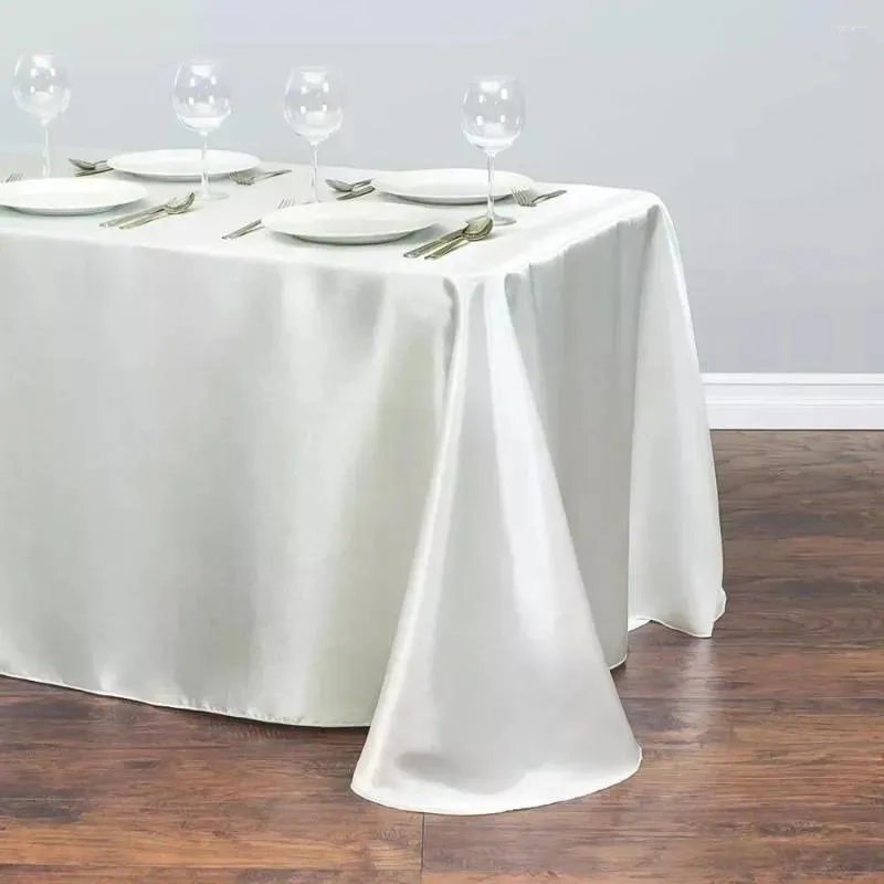 Tableau de table haut de gamme El Banquet et scène de mariage Couleur solide Rectangle Smooth Satin Fabric Colored Ding R9S2780