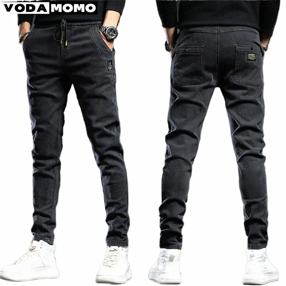 Printemps été Baggy Jeans hommes demin joggers pantalons hommes vêtements pantalons cargo cordon pantalon mince y2k streetwear jeans i4fj #