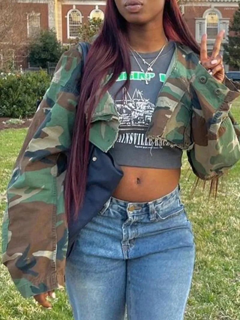 New camouflage must button buttoned navel short casual jacket New camouflage must button buttoned navel short casual jacket