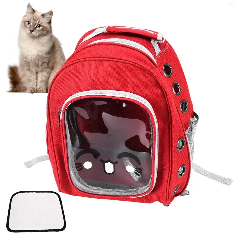 猫のキャリアキャリアバックパック快適で通気性のあるペットを備えたクッションバックサポートスモールドッグは外出します