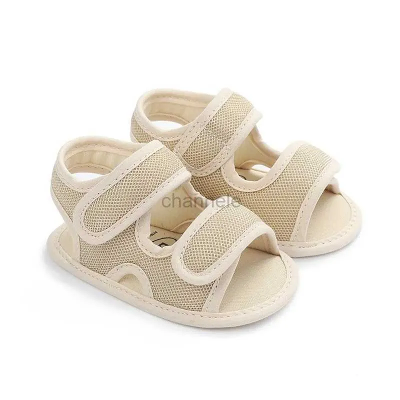 Sandals Baby Boys Girls Soild Summer Breathable Anti-Slip Shoes Sandals Toddler Soft Soled Shoes 0-18 Months Hollow Shoesdropshipper 240329