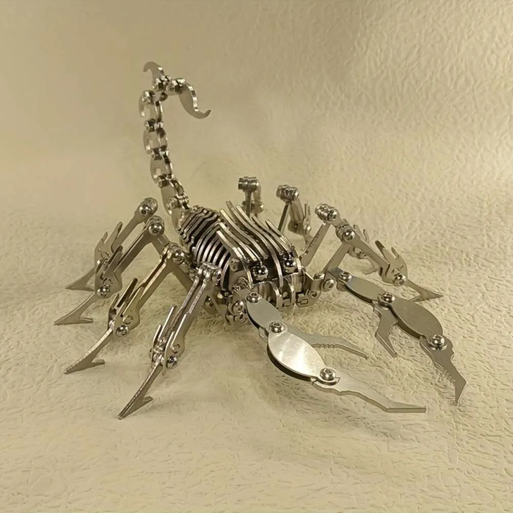 Hine Scorpion Produto Acabado Feito à Mão Paciência Habilidade Brinquedo Ensino DIY Montagem Todo Metal Modelo de Inseto Placa Espessura 2,0mm Aço Inoxidável Animal Mecânico