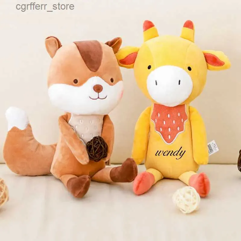 Gefüllte Plüschtiere personalisiert 23 cm Kawaii weiche Plüschspielzeug Metoo Stoffoo Giraffe Schlafpuppen für Kinder Geburtstagsgeschenk240327