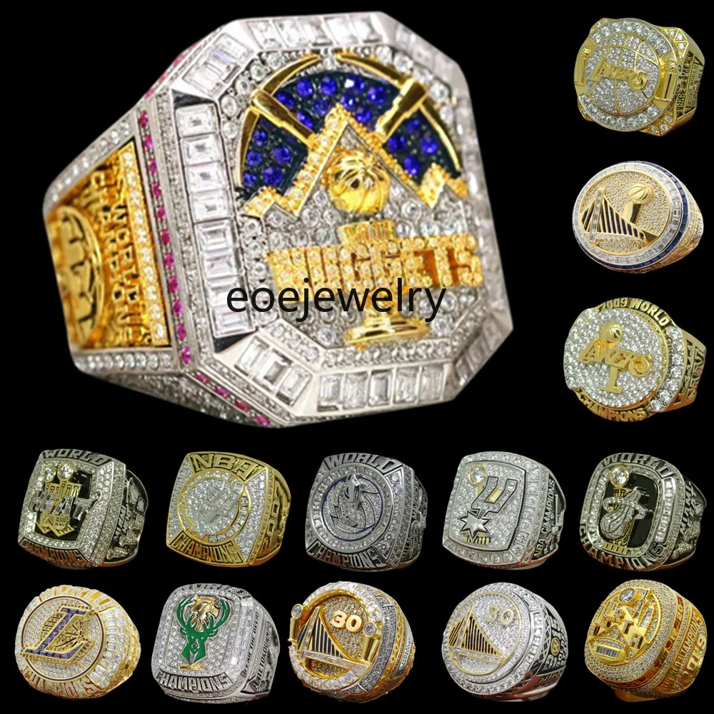 Luxury World Basketball Championship Ring Designer 14K Gold Nuggets Jokic Champions Rings for Men Womens Star Diamond Sport Jewelrys