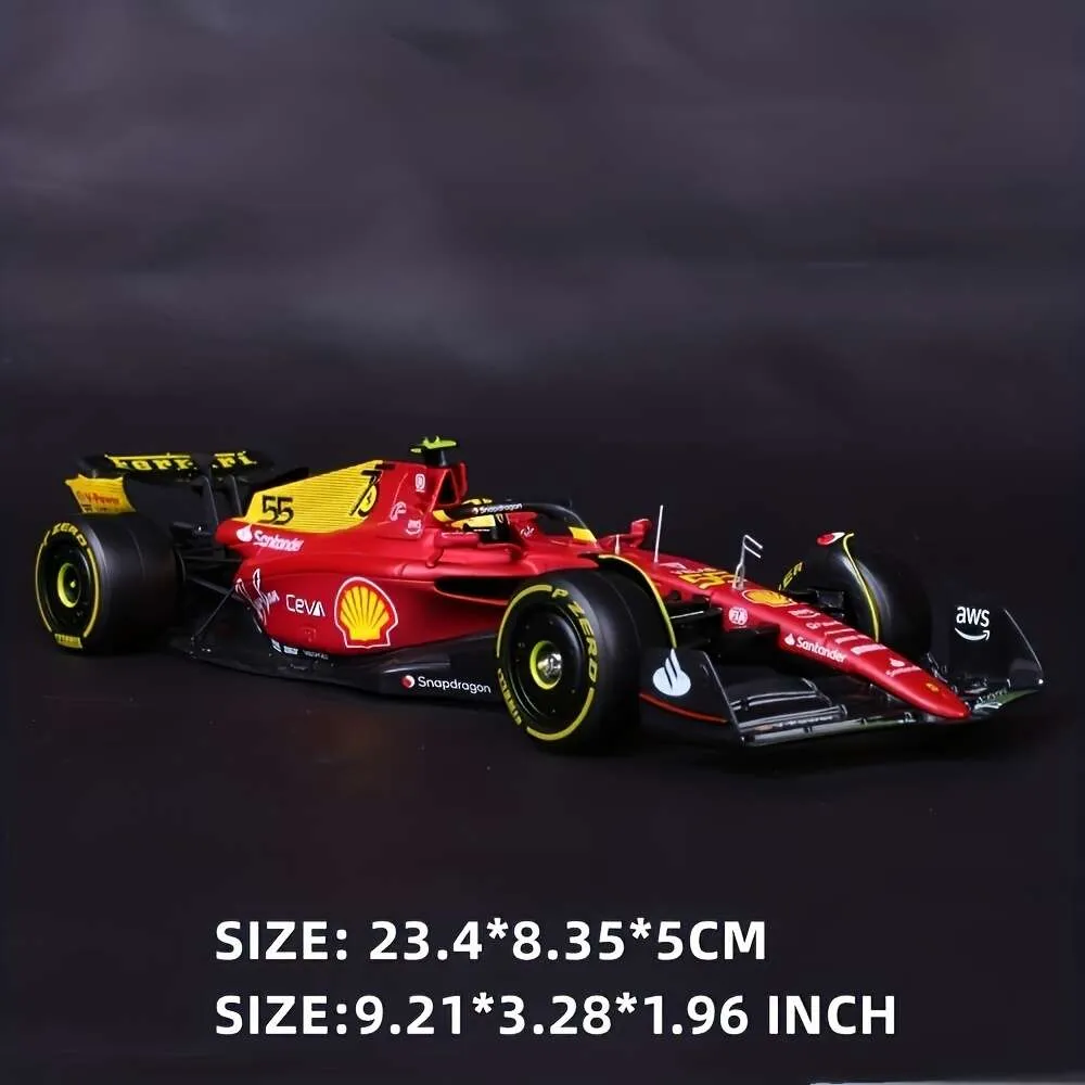 Bburago 1:24 F1-75 75th Anniversary Edition Formula Racing Decorazione in lega Collezione di modelli di auto 16 # 55