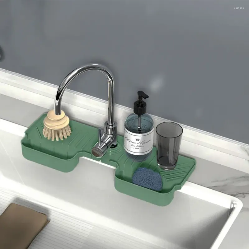 キッチン蛇口防水シンクスプラッシュガードカビのないクリエイティブドレイン組織プレートシリコン排水パッド