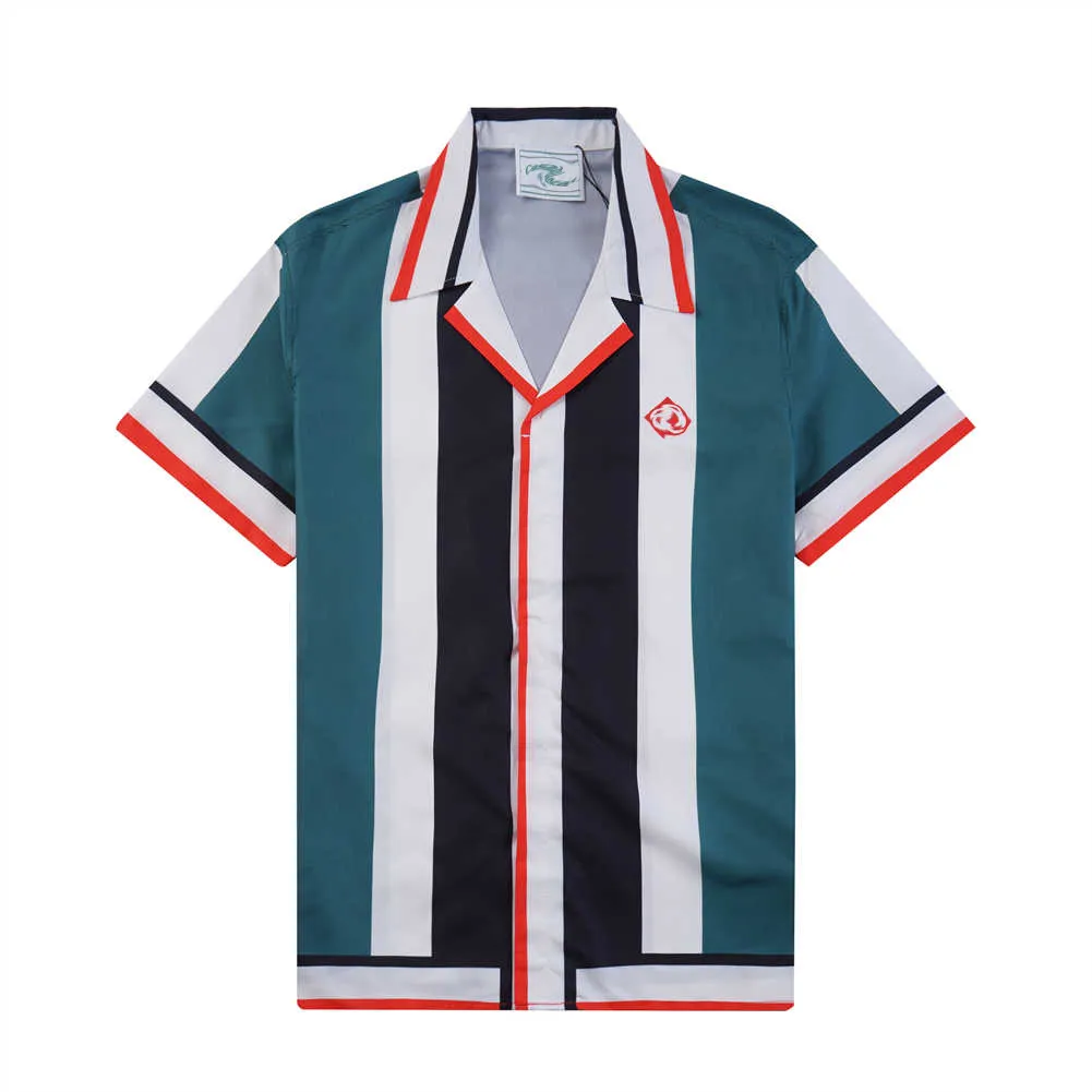 Summer Męski T-shirt Designer Button Up Godigan swobodna luźna wersja Polo krótkie rękaw hawajskie lapy top moda moda Seria koszulki na plaży rozmiar m-3xl #11