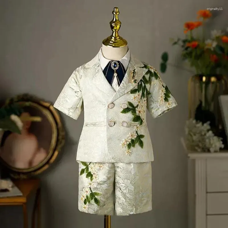 Clothing Sets Children Suits Summer Autumn Wedding Baby Birthday Piano Performance Costume Kids Baptism Eid Festival Boys A2226