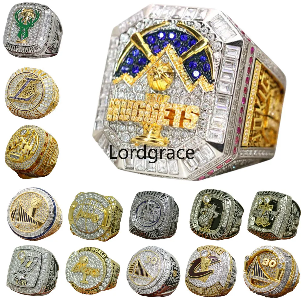 Designer World Basketball Championship Ring Set Luxury 14K Gold 2023 Nuggets JOKIC Champions Anelli per uomo Donna Diamond Sport Jewelrys