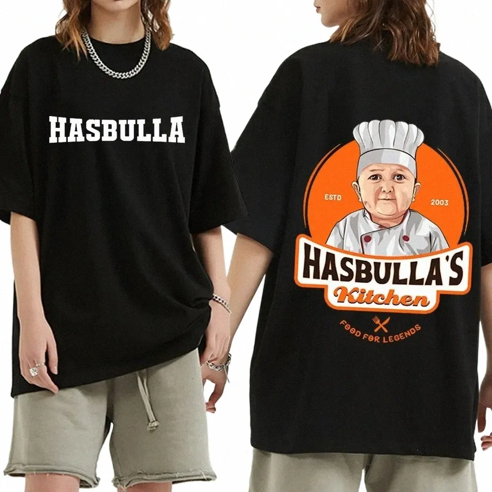 女性の男性Hasbulla Magomedov TシャツブロガーHasbulla Fighting Meme Summer CottショートスリーブTシャツメンズプラスサイズTシャツ＃