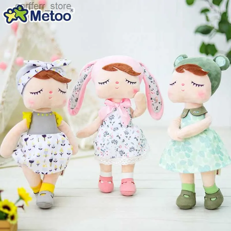 Animaux en peluche en peluche Nouveau metoo poupée en peluche en peluche toys pour les enfants kawaii dessin angela lapin bébé toys soft240327