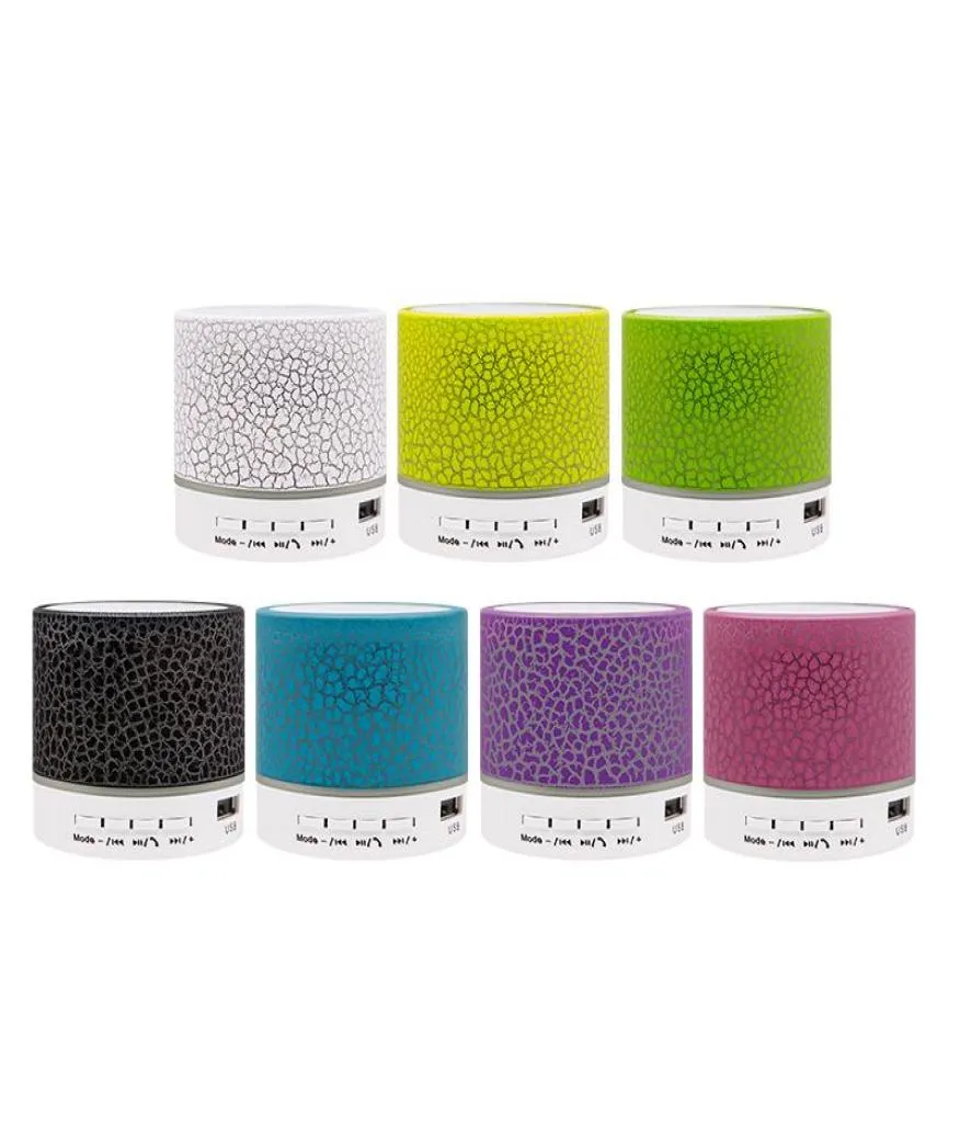 Todo o alto-falante bluetooth sem fio crack alto-falante com led portátil a9 mini subwoofer estéreo jogador de alta fidelidade para ios android móvel p2193678