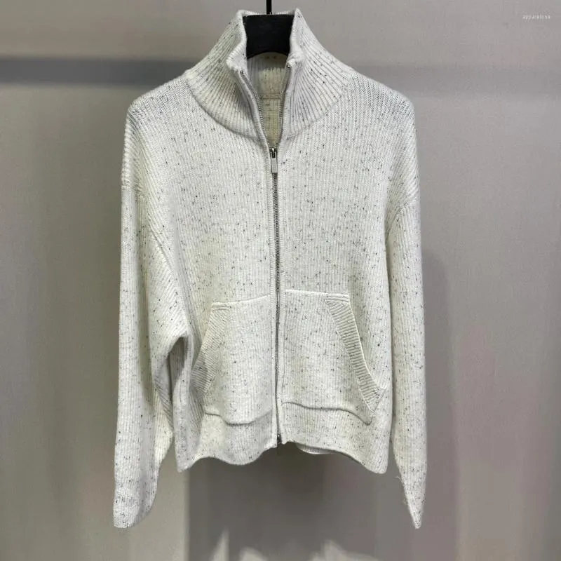 Cardigan en tricot pour femmes, automne et hiver, fil à pois, épaule en tricot, confortable et doux