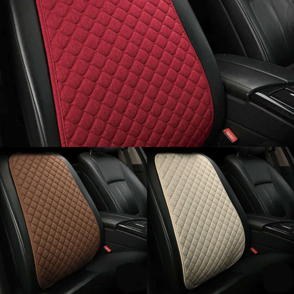 Upgrade Linnen Vlas Autostoelhoes Protector Voorstoel Rugleuning Pad Auto Voorinterieur Styling Geschikt voor de meeste autovrachtwagens, SUV's of bestelwagens