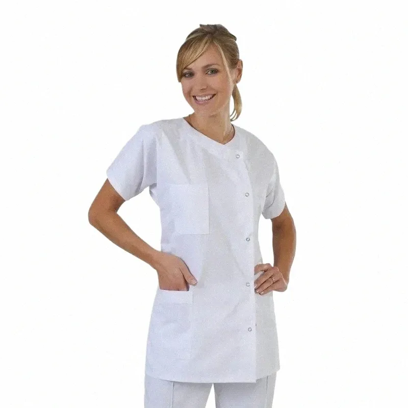 Nya manliga och kvinnliga par Doctor Top White Coat Nurse Accory Scrubs Women Nurse Uniform Medical Uniforms X9KJ#