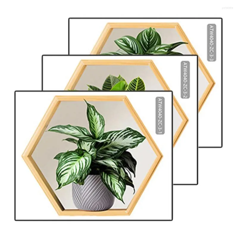 Wallpapers 3 vellen potsticker muurstickers stickers planten muurschilderingen slaapkamer decors