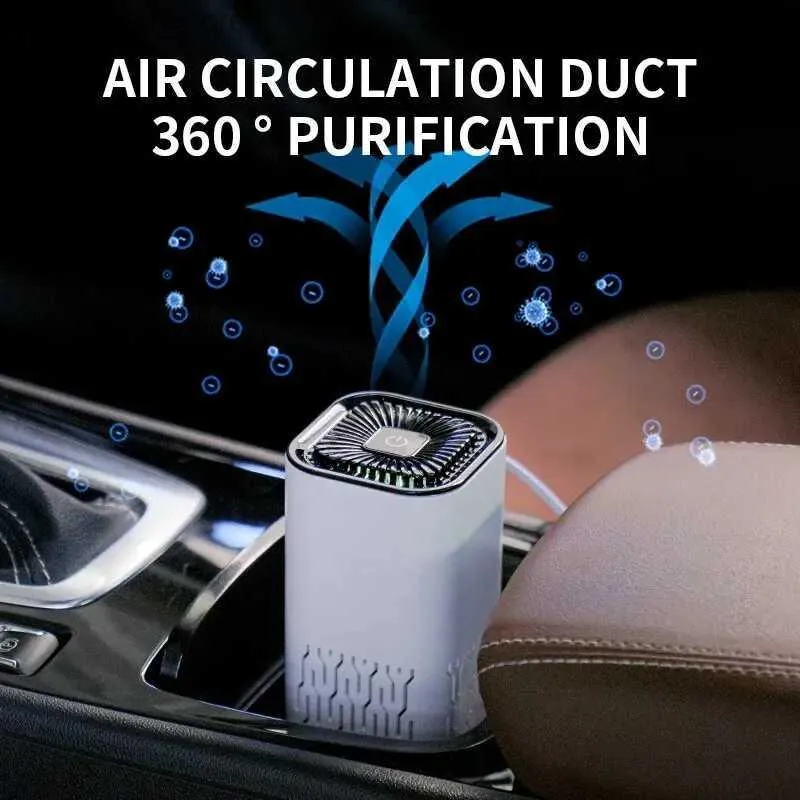 Purificateurs d'air Intelligent dans le purificateur d'air à ions négatifs de voiture pour l'élimination de la fumée et de la poussière USB bureau portable purificateur d'air de voitureY240329