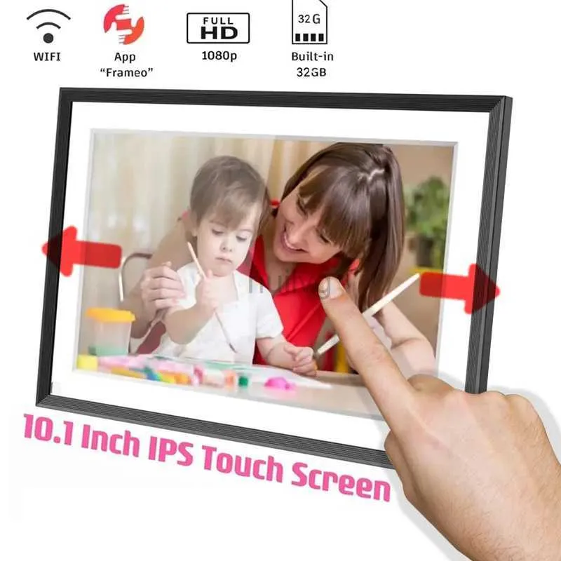 Cadres photo numériques 2024 NOUVEAU Frameo Photo numérique WiFi cadre photo 10.1 32 Go intelligent avec vidéo 1080P HD écran tactile montable au mur cadeau donnant 24329