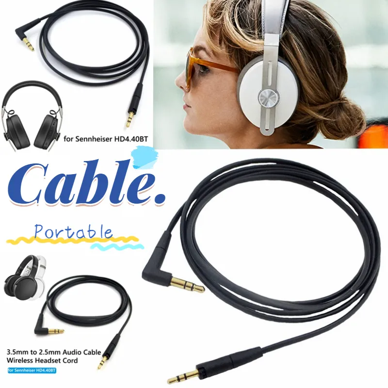 Câble Audio de pièces de rechange pour écouteurs Sennheiser HD400S HD350BT HD4.30 HD4.40BT HD4.50BTNC HD450BT HD458BT