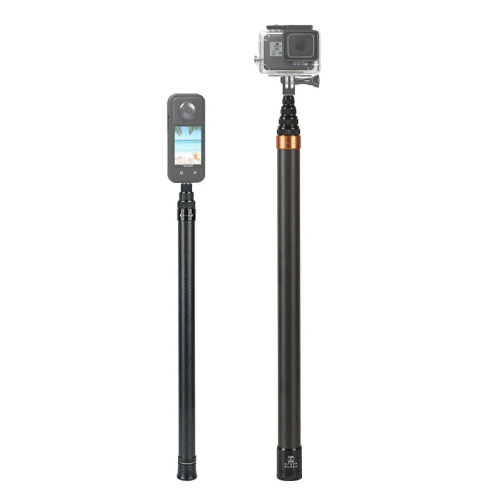 Selfie Monopods 3,0M Fibre Fibre Extended Selfie Stick dla DJI OSMO Action Insta360 Kamera akcji z 1/4 otworu dla statywu 24329