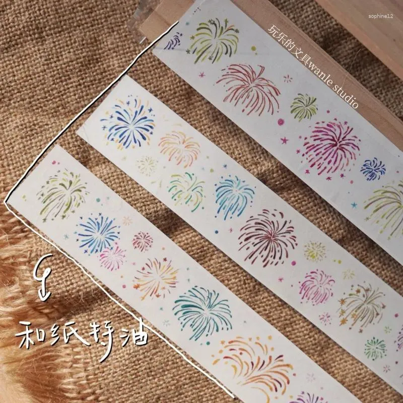 Cadeau cadeau Un tas de feux d'artifice PET Washi Tapes Fournitures artisanales DIY Scrapbooking Card Making Plan décoratif Autocollant