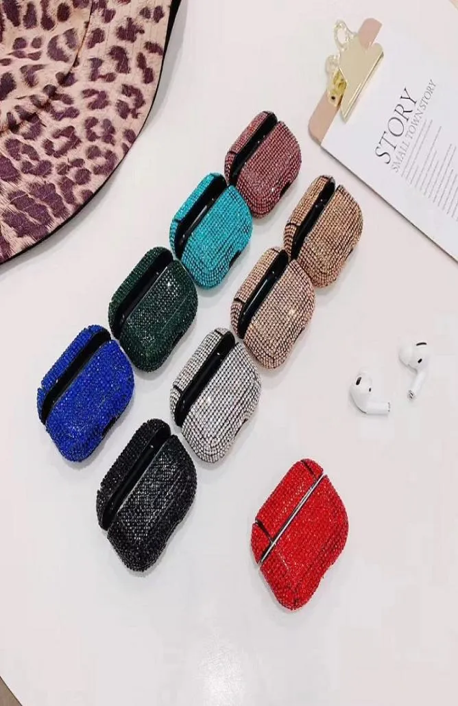 Diamond Crystal Blingbling Glitter Case For Apple Airpods Pro Wireless Headphone PC Protective Cover For Airpods 1 2 3 Charging Bo4742850