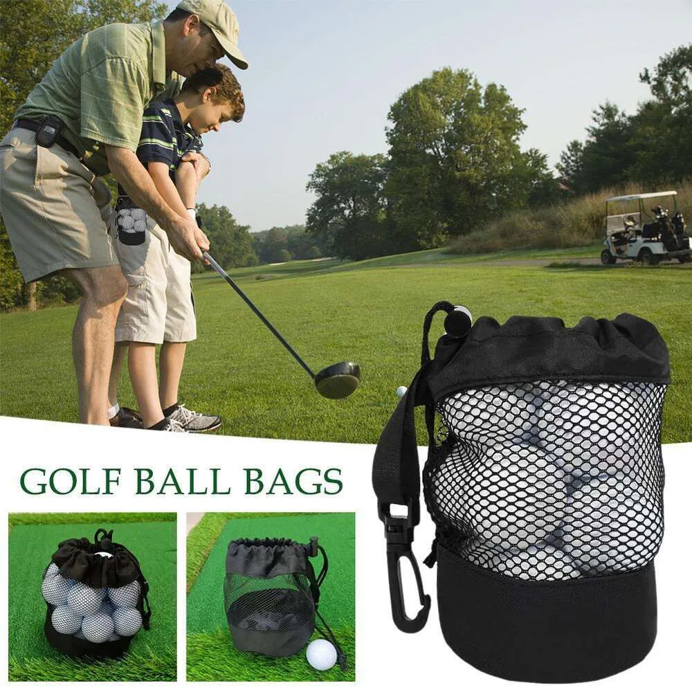 Ny transportförvaring för Tees Fiess Tvätten Sportväskor Drawstring Golf Ball Pouch Container Portable Organizer