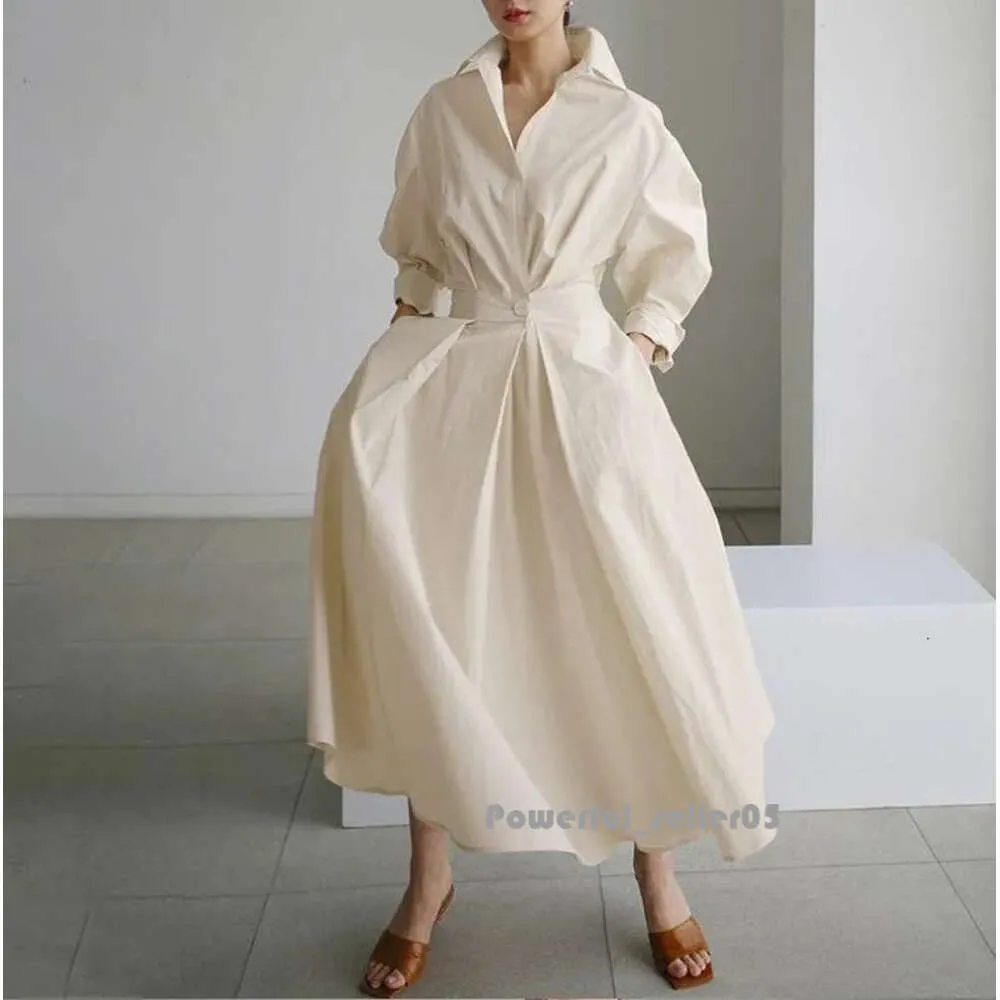 カジュアルドレス春の秋の女性ドレスソリッドカラーヒョウ柄A-Line Long-Sleeve V-Neckankle-Length Dresscasual 1898
