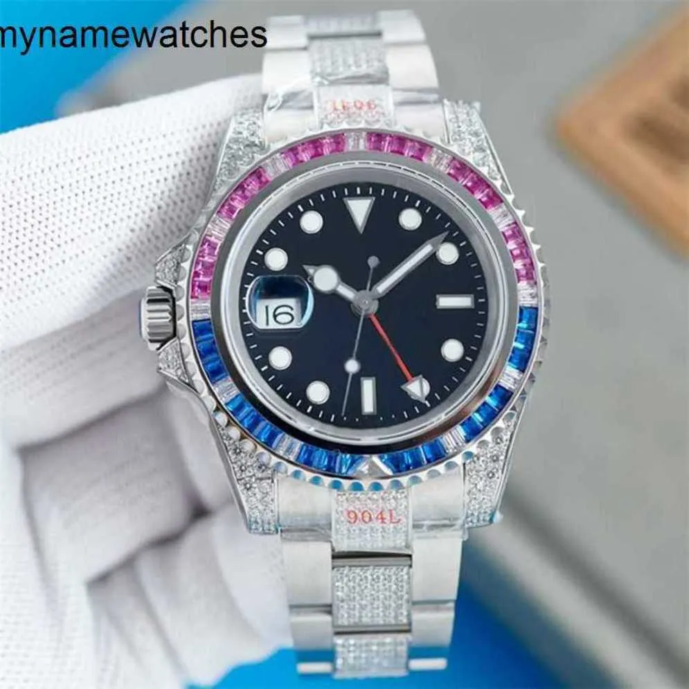 أدوار مشاهدة الساعات السويسرية الرجال الفاخرة الكاملة Diamond Wristwatch مقاومة للماء أعلى الجودة 2836 40 مم طاولة النساء