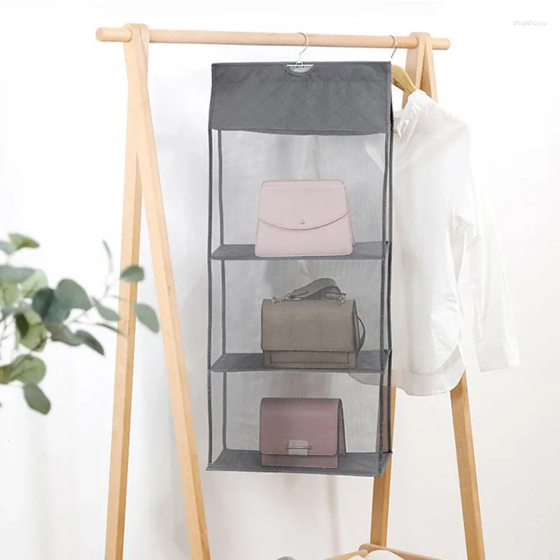 Sacos de armazenamento Mulit tamanho pendurado bolsa organizador à prova de poeira guarda-roupa armário portátil sacola para uso doméstico